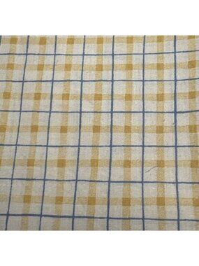 Plaid Fat Quarter Cotton Fabric 18" x 22" Yellow Blue Check Gingham Sewing Quilt